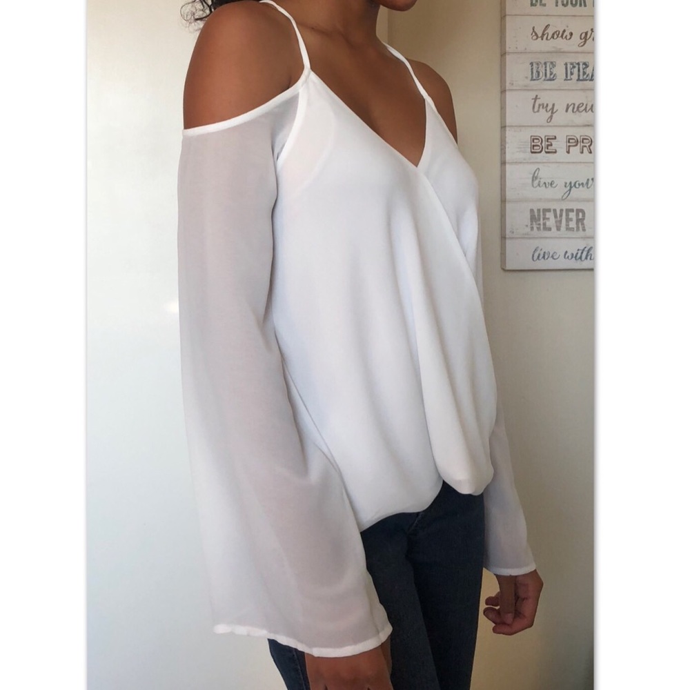 Clearance 🎉Naked Zebra White Off The shoulder - Picture 5 of 8
